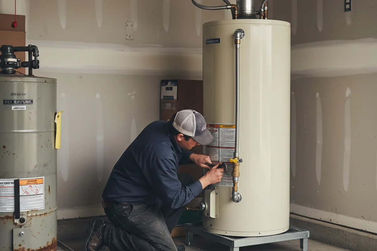 Water heater and shutoff valve replacement in Loranger